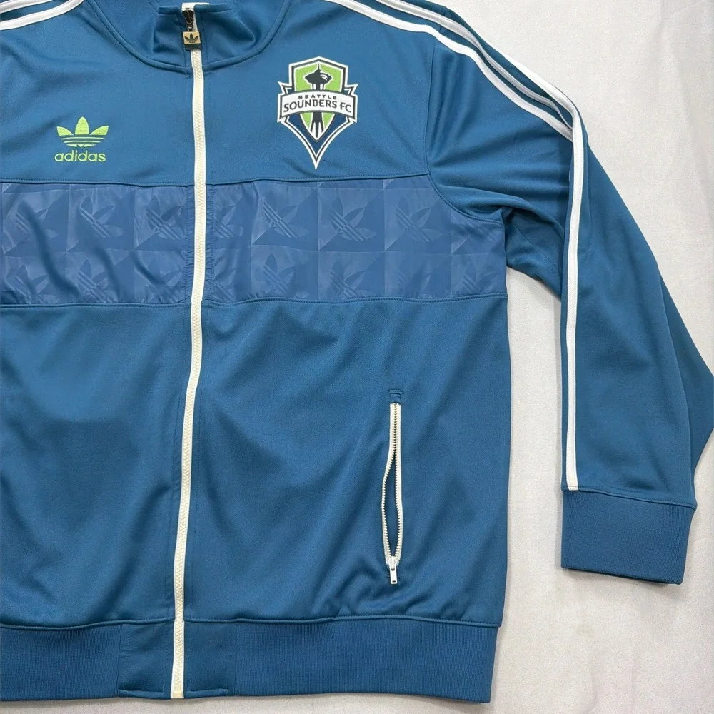 Adidas Track Jacket Seattle Sounders FC MLS Full Zip Blue Mens 2XL